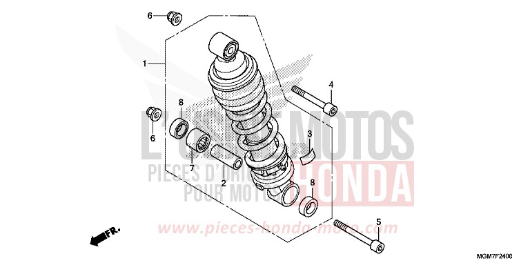 KISSEN, HINTEN von Hornet ABS MAT CYNOS GRAY METALLIC (NH312) von 2013